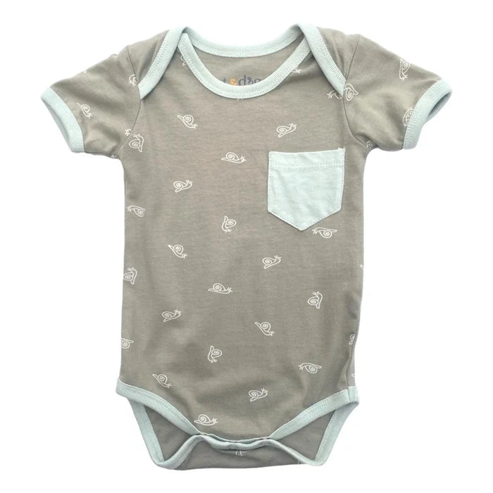 Freshwater Snail Organic Cotton Short Sleeve Bodysuit