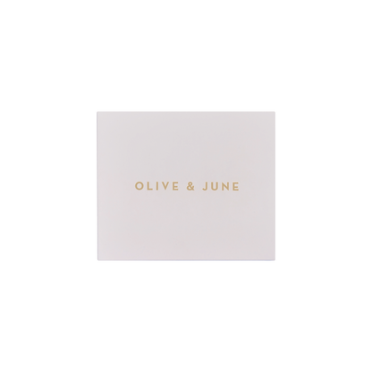 Gift Box packaging with Olive and June branding for a stylish at-home manicure or pedicure kit