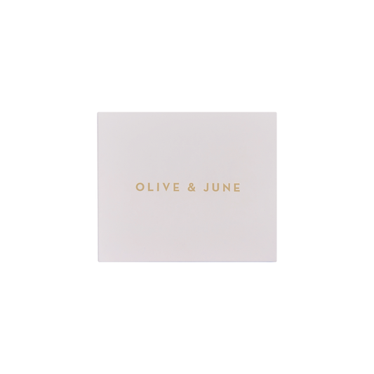 Gift Box packaging with Olive and June branding for a stylish at-home manicure or pedicure kit