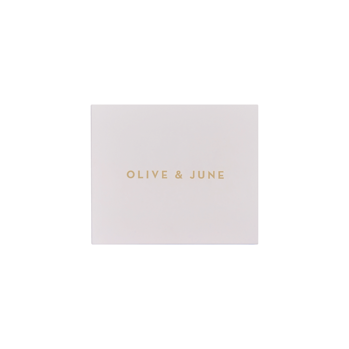 Gift Box with Olive and June branding, designed for an elegant at-home manicure and pedicure experience