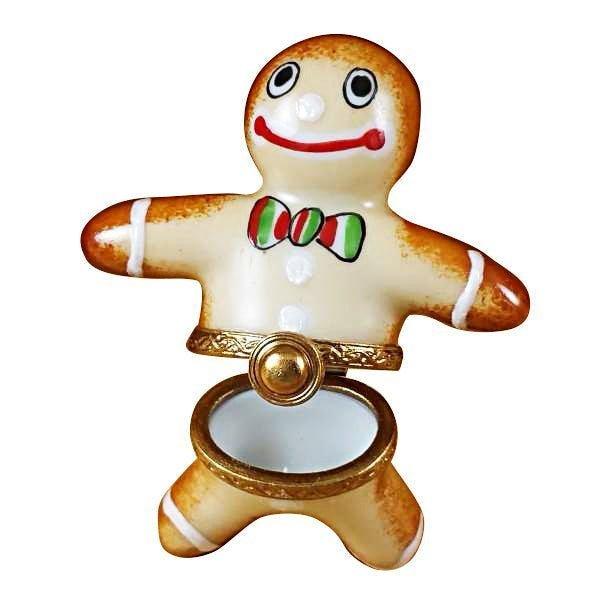 Gingerbread Man limoges box Porcelain Limoges xmas theme French Trinket Box