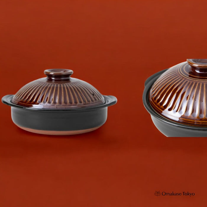 Ginpo Kikka Banko Donabe Japanese Clay Pot 3 Variants