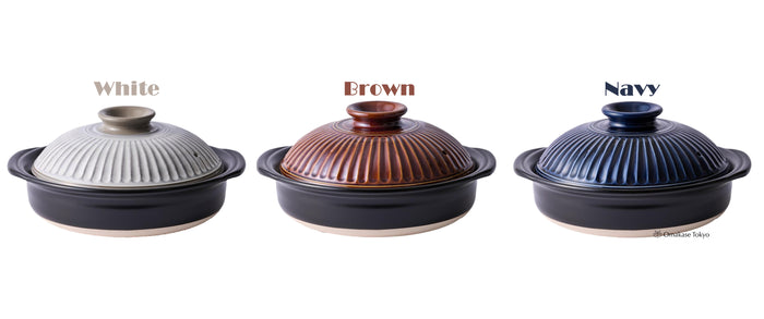 Ginpo Kikka Banko Donabe Japanese Clay Pot 3 Variants