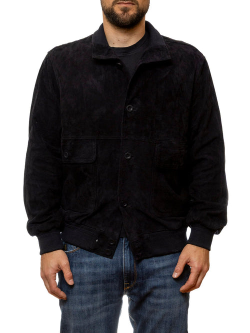 PK BY PASKAL giubbino camoscio blu 004 CAM-BLU