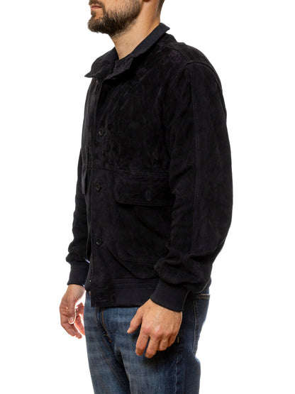 PK BY PASKAL giubbino camoscio blu 004 CAM-BLU