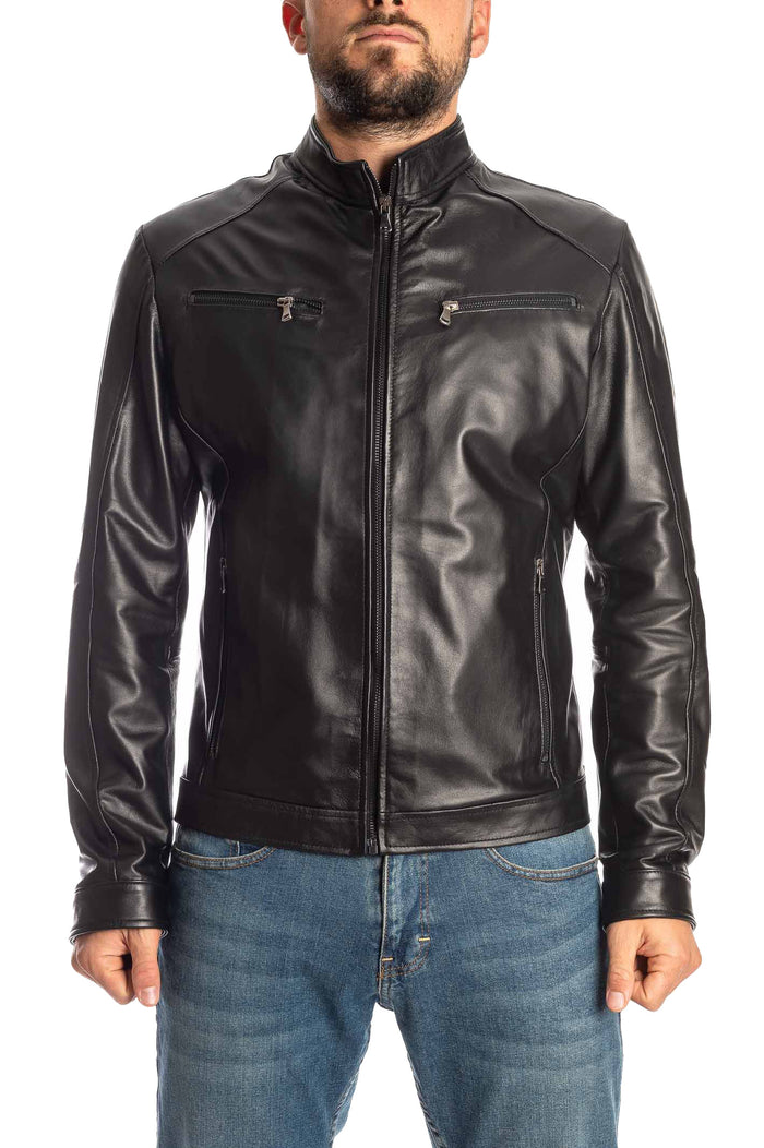 PK BY PASKAL giubbino nappa nero 767 NAPPA-NERO