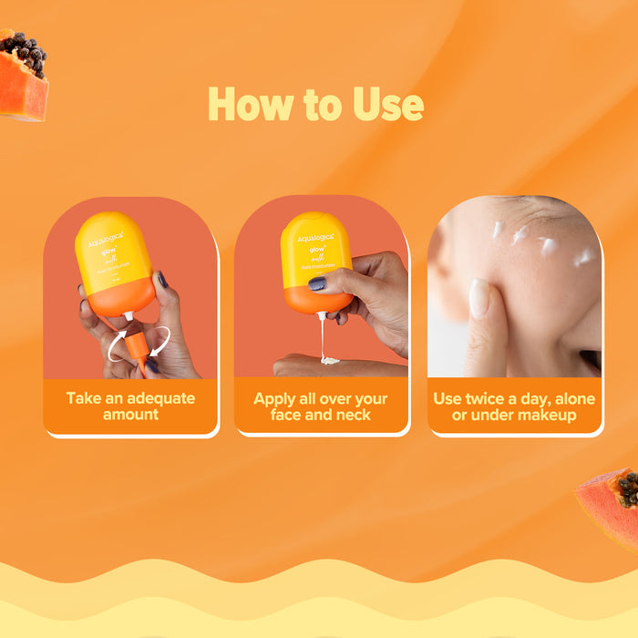 Application steps for Aqualogica milk fluid moisturizer