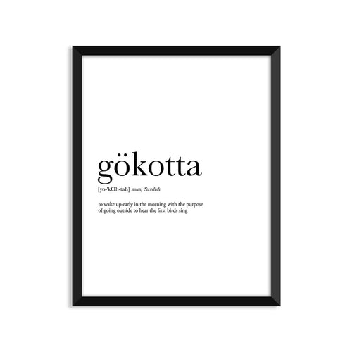 GöKotta Definition - Unframed Art Print Or Greeting Card