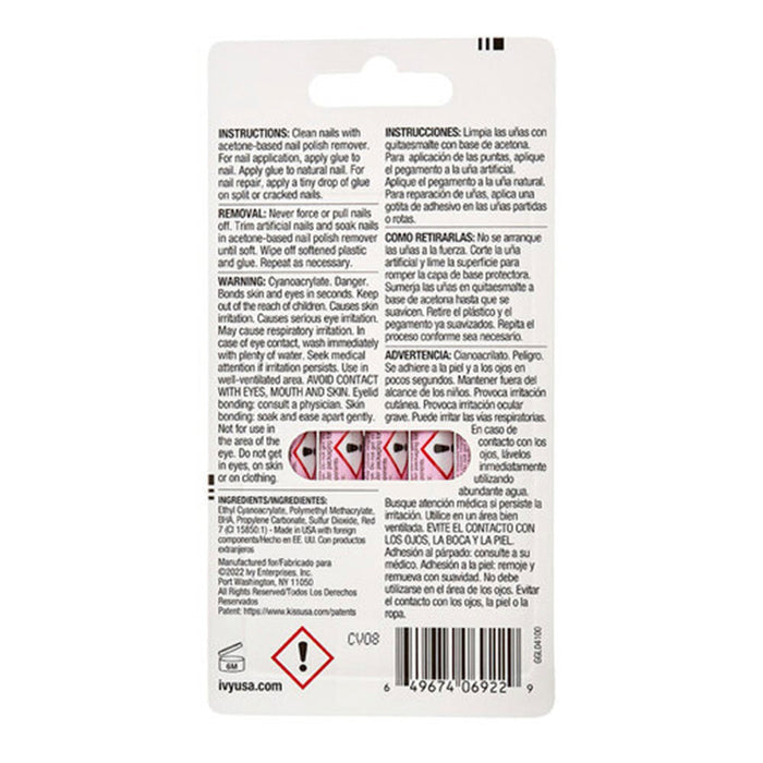 Gold Finger Pink Gel Nail Glue 2g 5pcs - ikatehouse