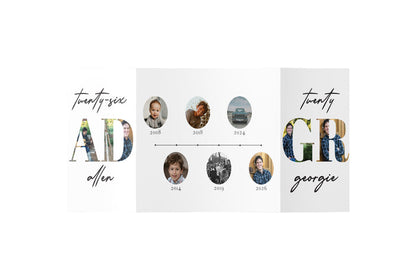 GRAD Collage Graduation Gate Fold Invitation