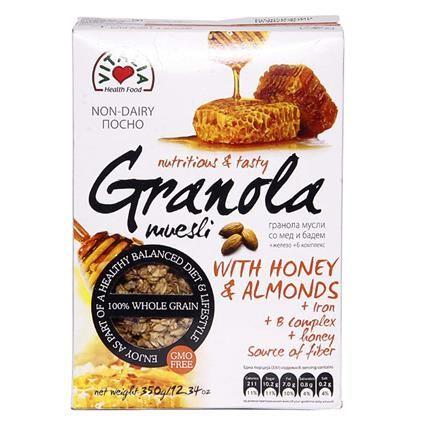 Granola With Honey & Almonds 350g (Vitalia) - MezeHub