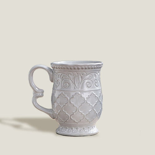 Gray Petal Embossed Mug