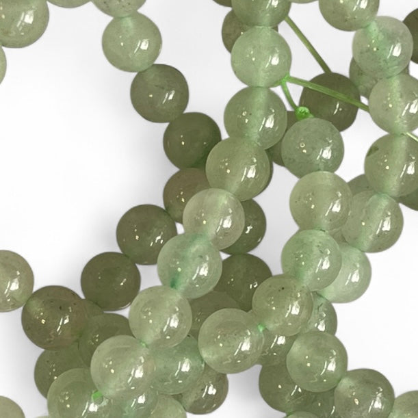 Green Aventurine 6mm Bead Strand – 14" Natural Crystal Beads for Jewelry Making & Luck
