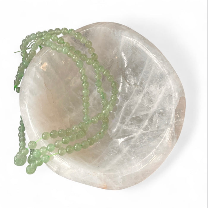 Green Aventurine 6mm Bead Strand – 14" Natural Crystal Beads for Jewelry Making & Luck