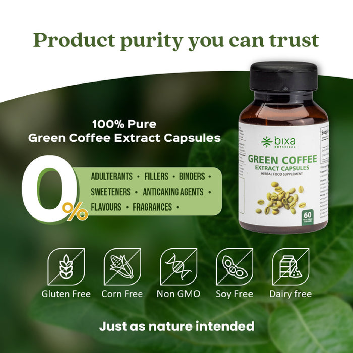 Green Coffee Bean Extract 60 Veg Capsules (450mg)