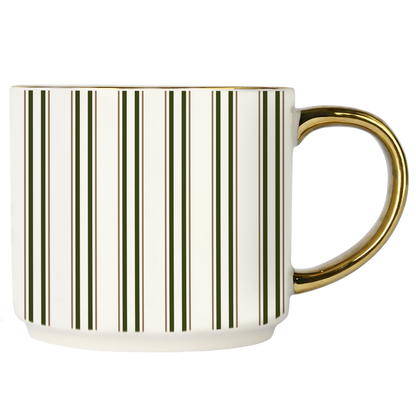 Green Stripe Coffee Mug