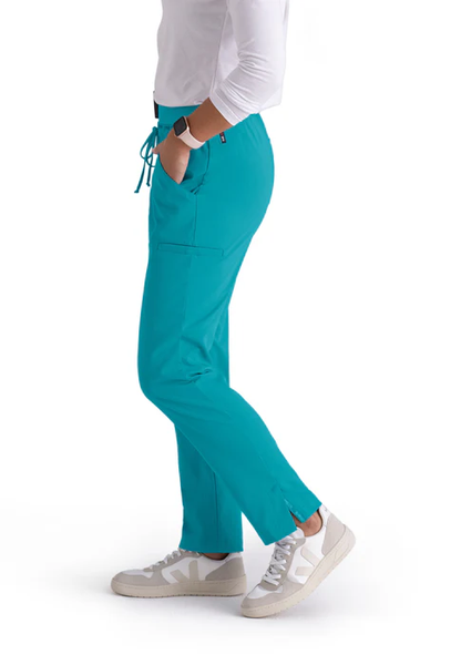Grey's Anatomy Spandex Stretch Serena 7-Pocket Mid-Rise Tapered Leg Scrub Pants