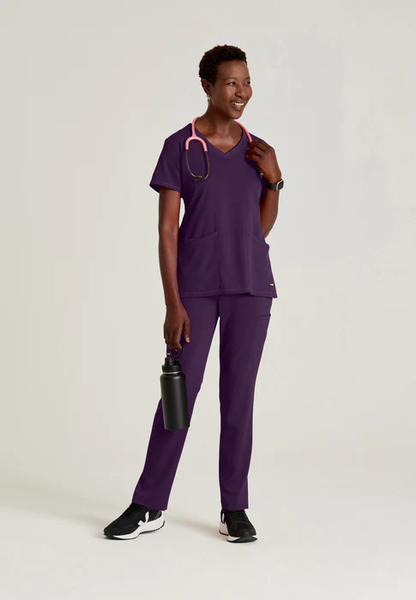 Grey's Anatomy Spandex Stretch Tall Serena 7-Pocket Mid-Rise Tapered Leg Scrub Pants