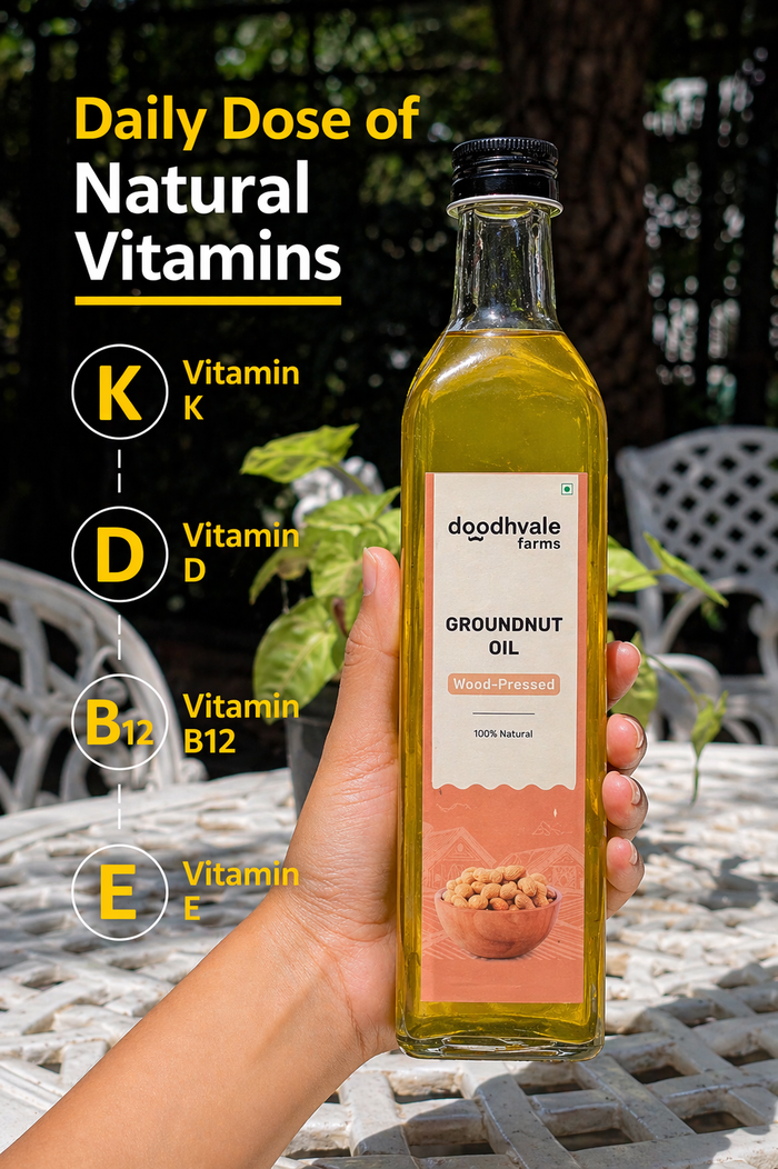 Groundnut Oil - Wood Pressed 500ml (2 Unit Pack)