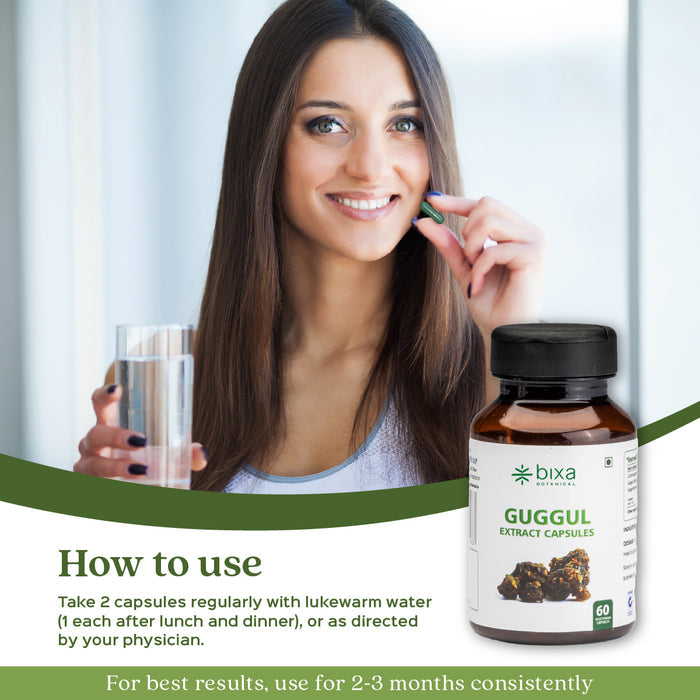 Guggul /Commiphora mukul Extract 60 Veg Capsules (450mg) 2.5% Guggulsterones