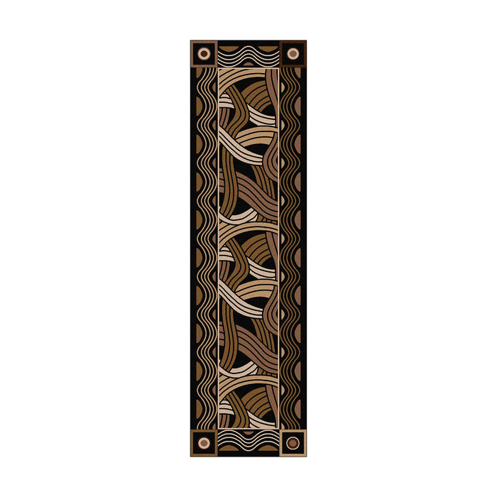Image of an area rug, Hand Coiled - Black