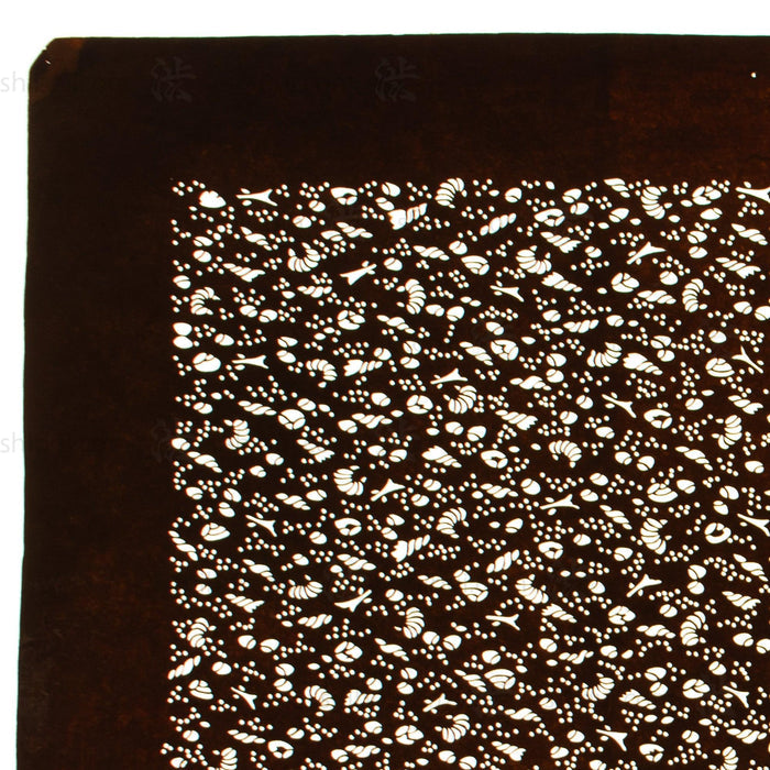 Hand Cut Edo Komon Katagami | Japanese Lacquered Paper Stencil