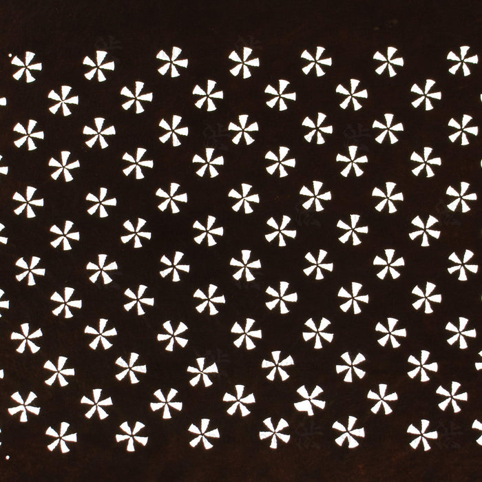 Hand Cut Flower Katagami | Japanese Lacquered Paper Stencil