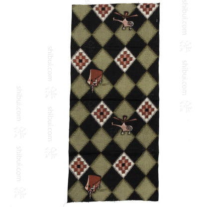 Helicopter and Ship Niko Niko Gasuri Textile Fragment | Japanese Cotton