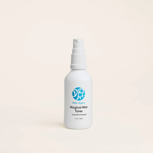 Hello Joyous Magical Mist Hydrosol Toner 60ml bottle, natural skincare product with a sleek design and minimalist label.
