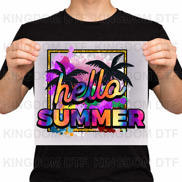 Hello Summer DTF Transfers - Ready To Press