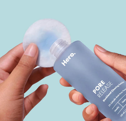 HERO pore release blackhead clear solution 2% salicylic acid acne treatment