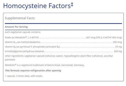 Homocysteine Factors 60 capsules  by Pure Encapsulations
