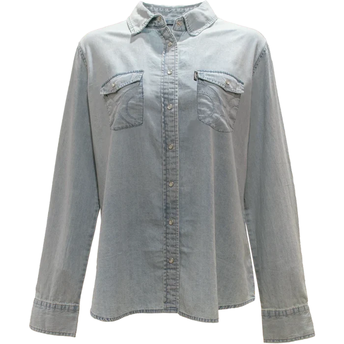 Hooey Ladies Chambray Denim Long Sleeve Shirt