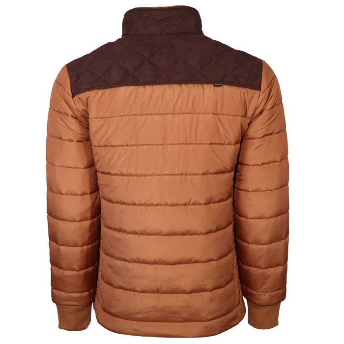 Hooey Puffer Jacket Tan with Brown
