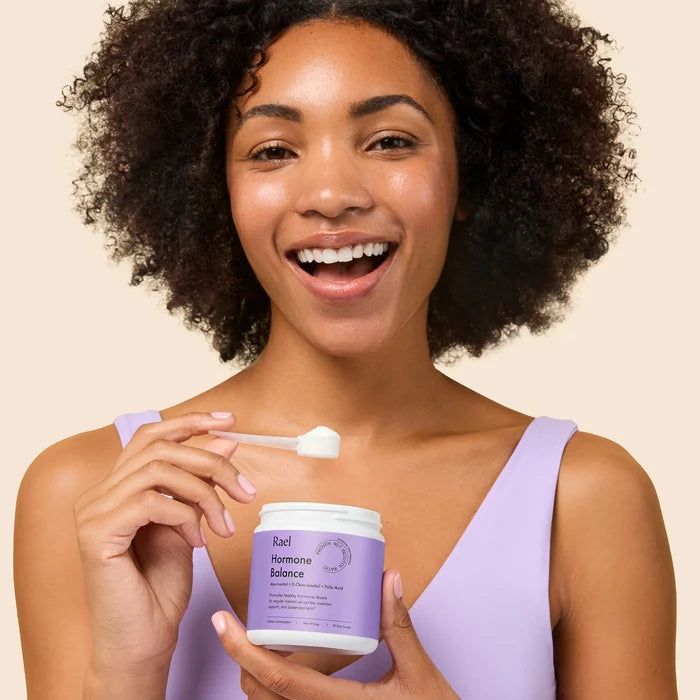 Model holding Hormone Balance Supplements