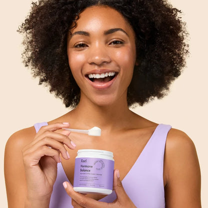 Model holding Hormone Balance Supplements