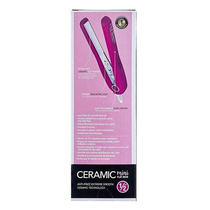 Hot Beauty Ceramic 1/2" Compact Mini Flat Iron(HFIM050) - ikatehouse