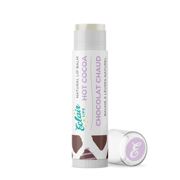 Hot Cocoa Lip Balm on White Background