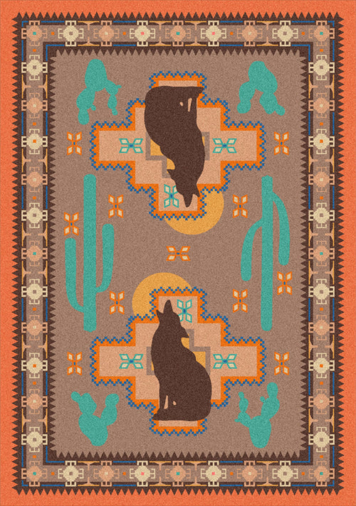 Image of an area rug, Howl at the Moon - Desert Rose