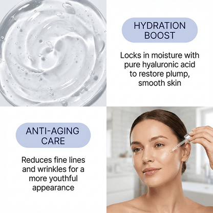 hyaluronic acid for locking in moisture to restore plump, smooth skin