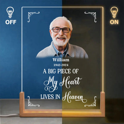 I Will Carry You With Me Until I See You Again - Personalized LED Walnut Night Light