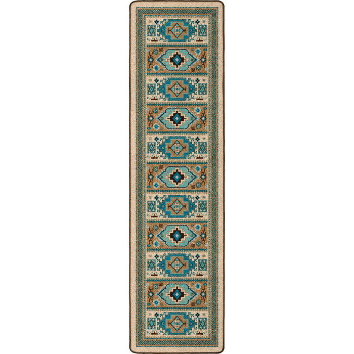 Image of an area rug, Indigo - Turquoise