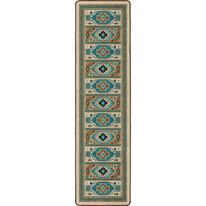 Image of an area rug, Indigo - Turquoise