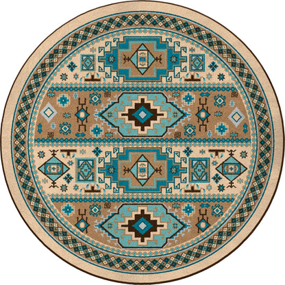 Image of an area rug, Indigo - Turquoise