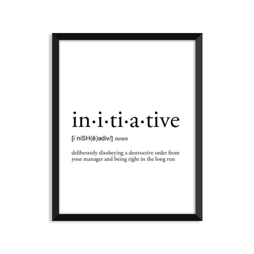 Initiative Definition - Unframed Art Print Or Greeting Card