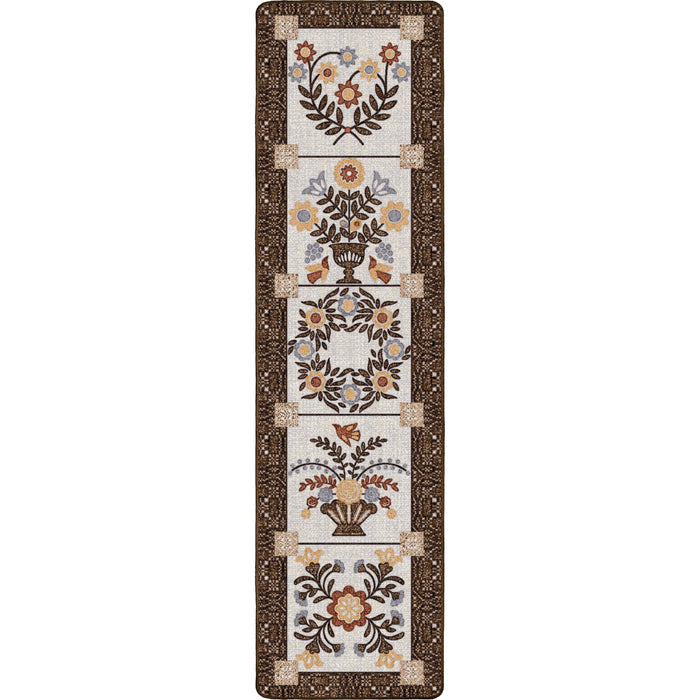 Image of an area rug, Inspired Quilt - Brown
