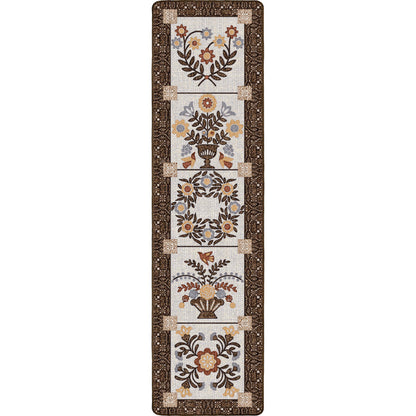 Image of an area rug, Inspired Quilt - Brown