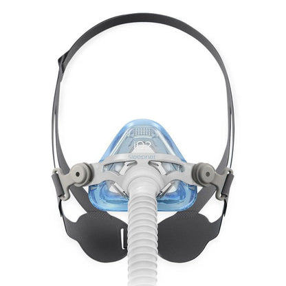 CPAP mask with hose on a white background