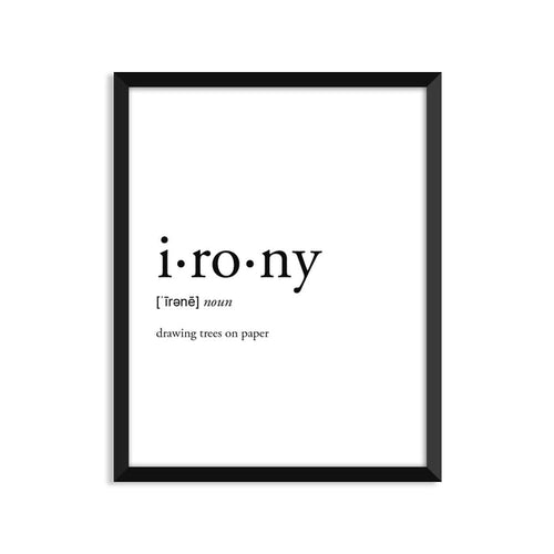 Irony Definition Everyday Card