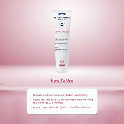 Isispharma Metroruborib cream tube with usage instructions.